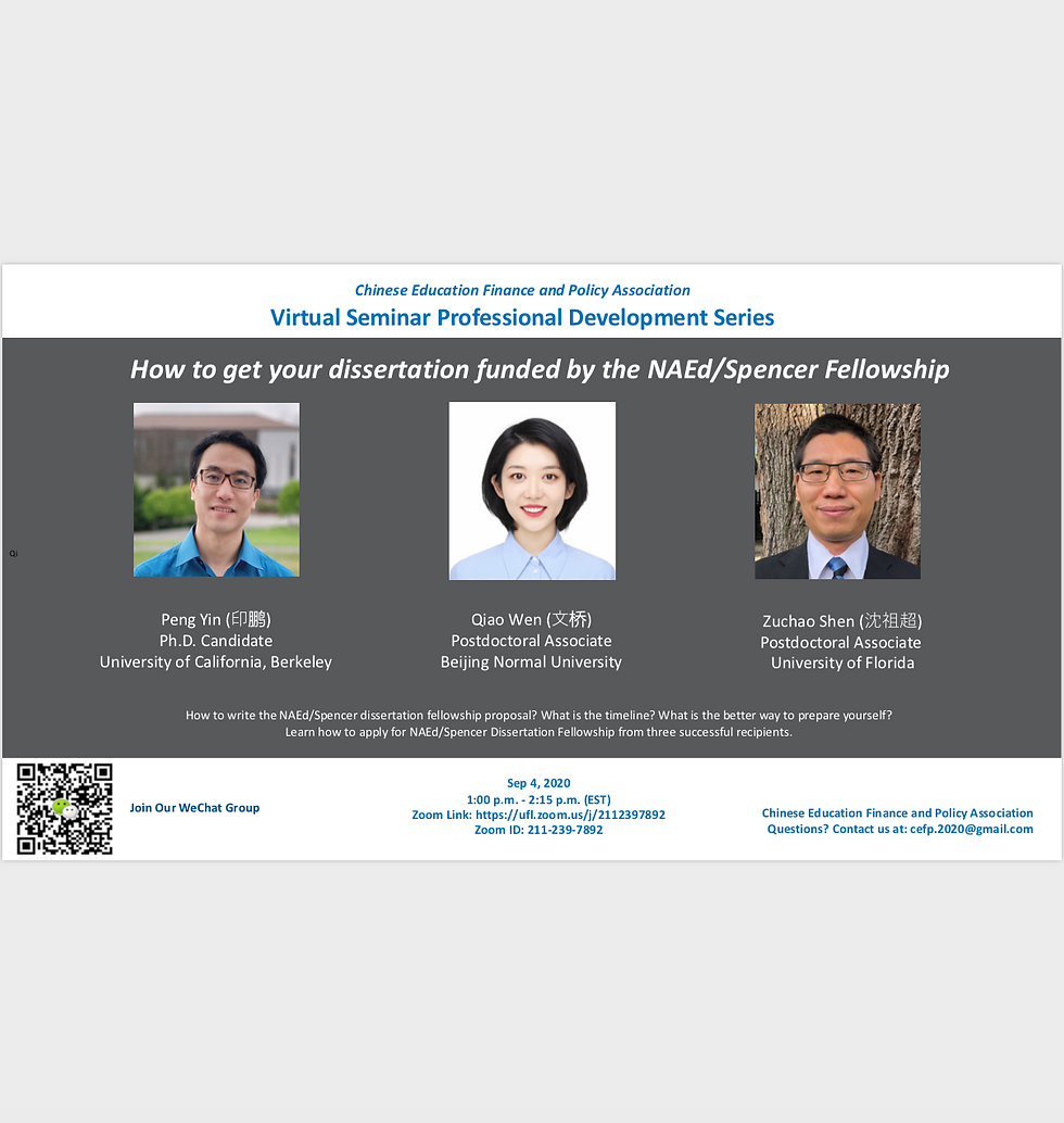 Professional Development: How to get your dissertation funded by the NAEd/Spencer Fellowship