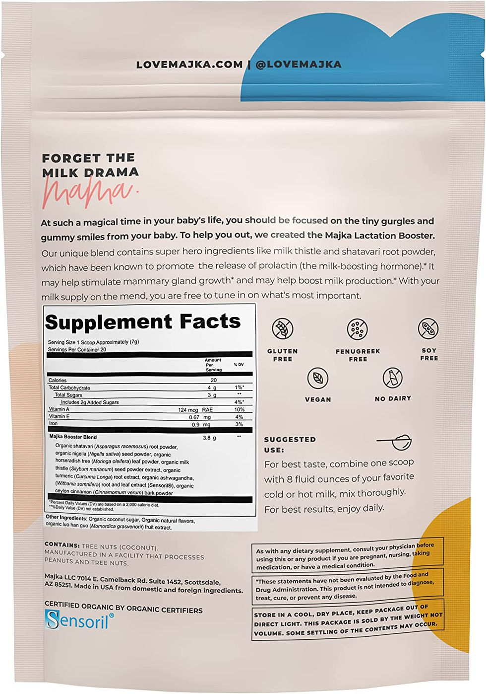 Thumbnail: Majka Lactation Breastfeeding Booster Powder Vanilla Chai