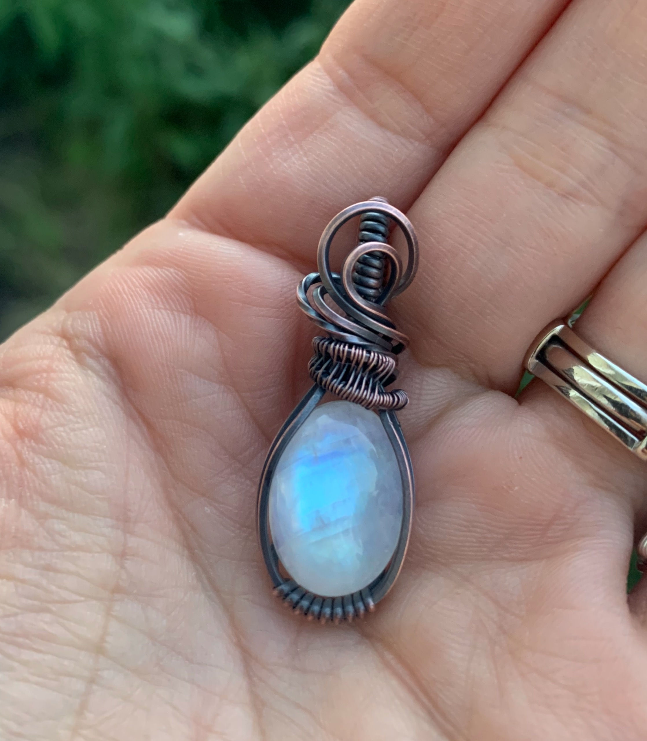Rainbow Moonstone Pendant