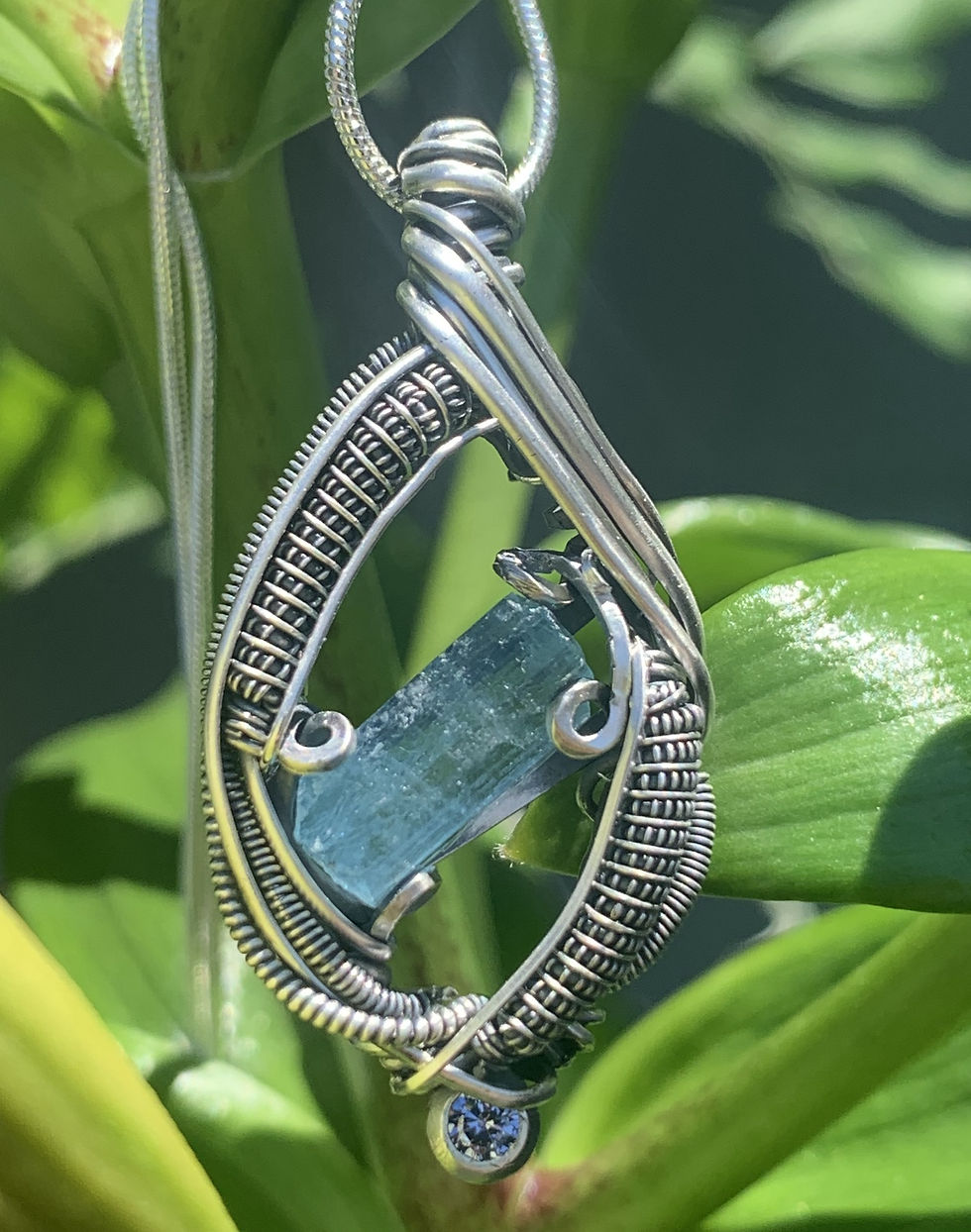 Thumbnail: Aquamarine & Tanzanite Pendant
