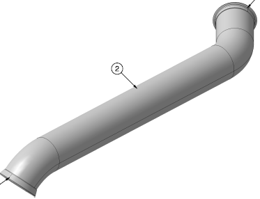 Exhaust Outlet Pipe - B (170-821-325)