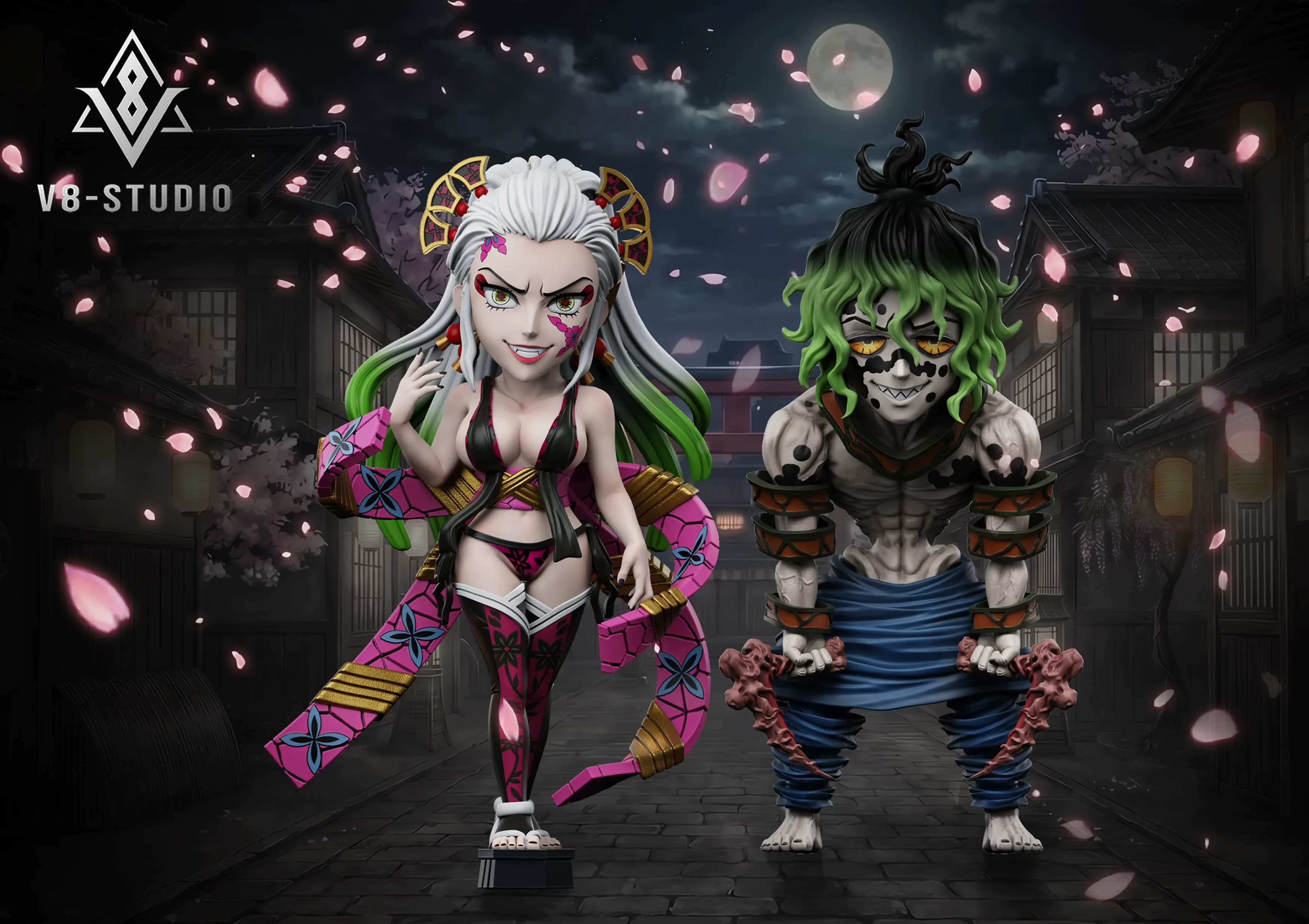V8 Studio - WCF Scale Gyutaro & Daki (Upper Moon 6) (Demon Slayer)