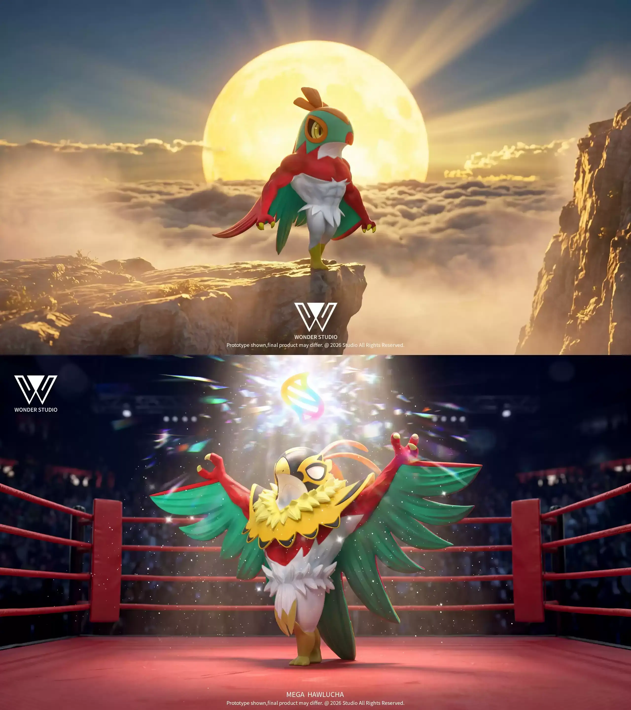 【PRE-ORDER】Wonder Studio - Hawlucha & Mega Hawlucha 1/20 (Pokémon) GK