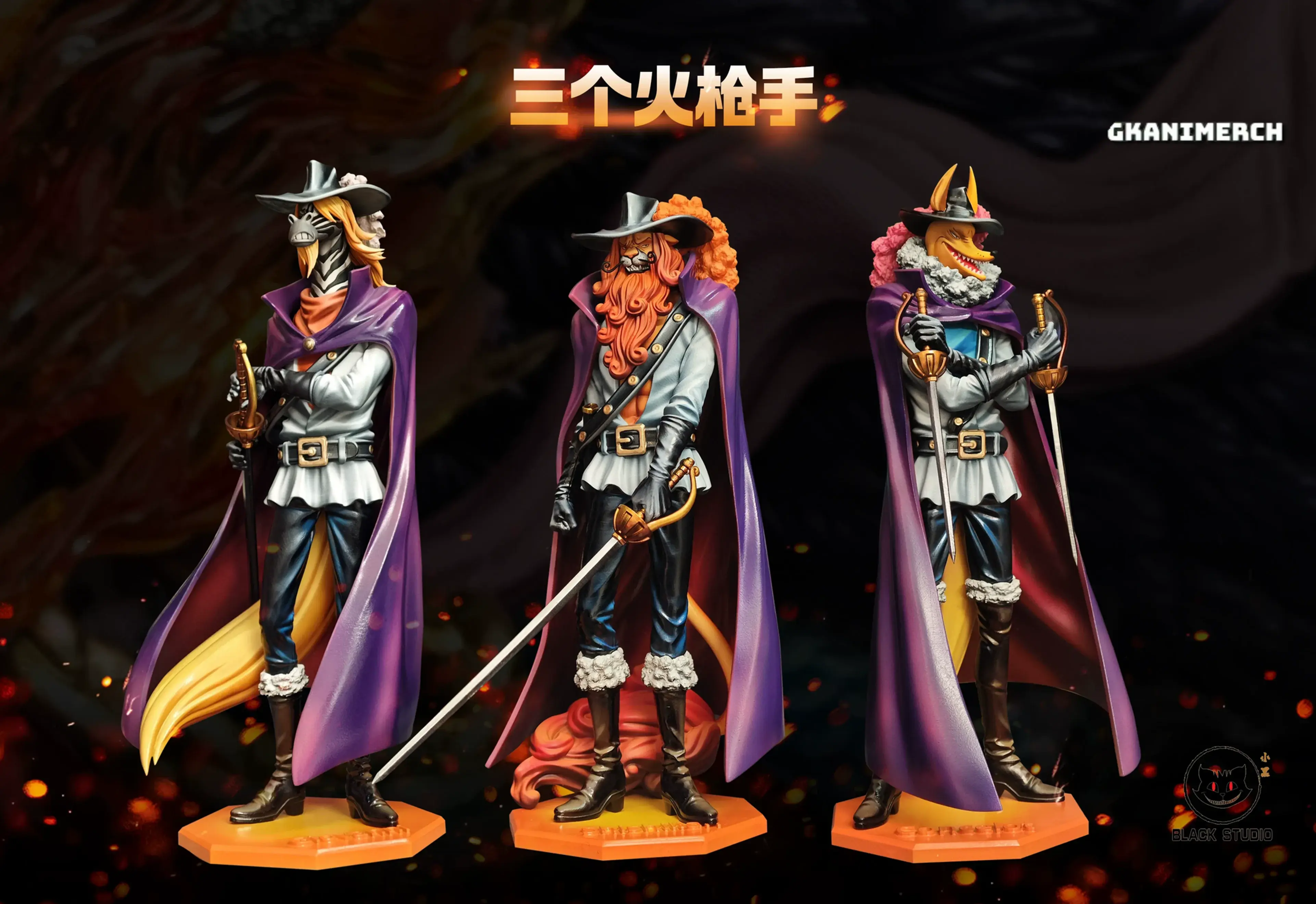 Black Studio - Three Musketeers of the Inuarashi Musketeer Squad (One Piece)
