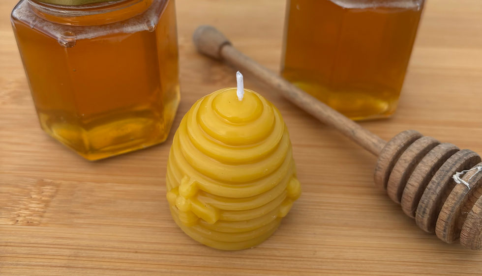 Thumbnail: Small Bee Hive Hand Poured Beeswax Candle