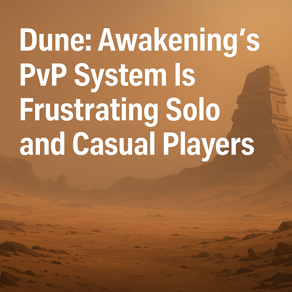 A dramatic desert landscape from Dune: Awakening.