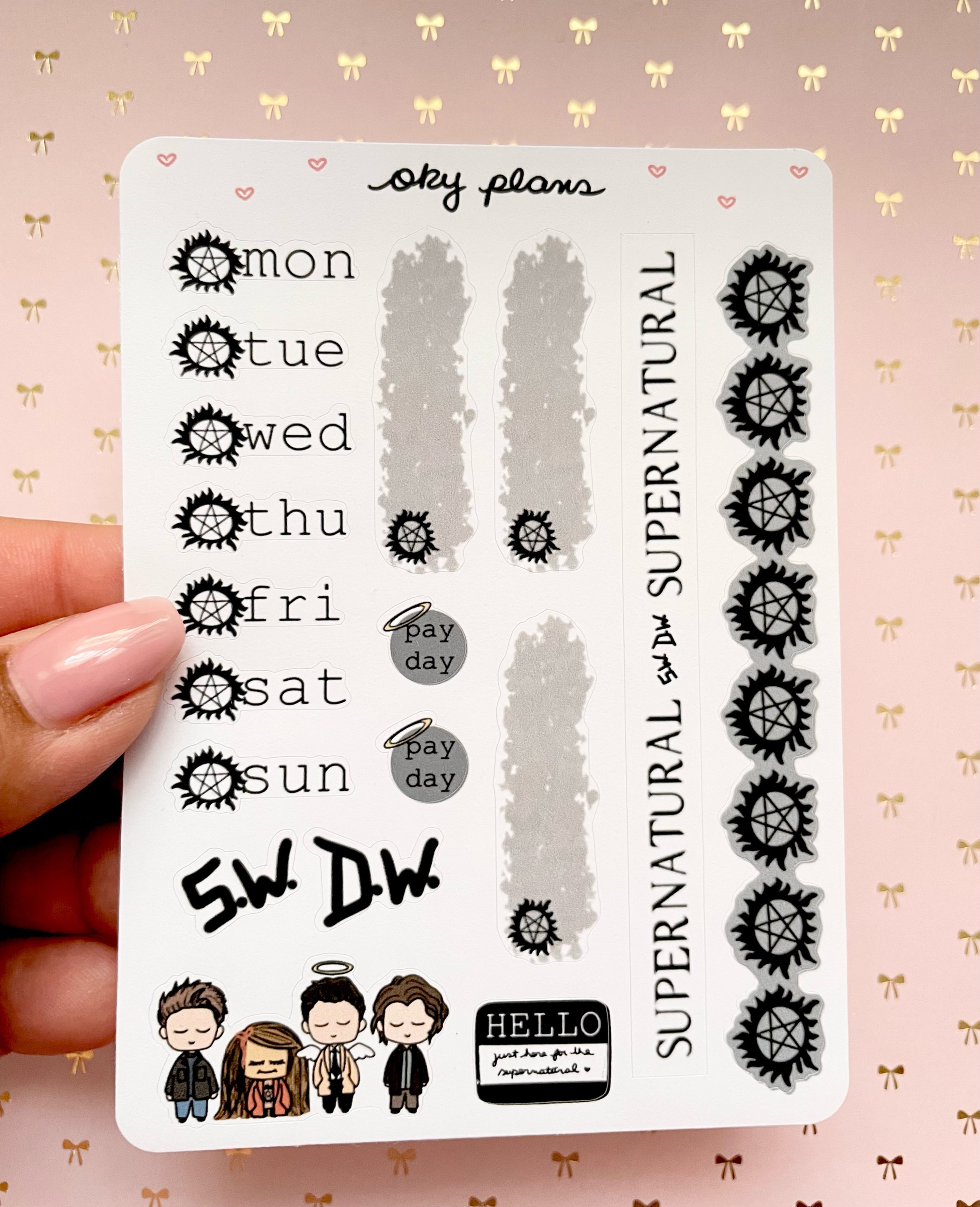 Supernatural weekly stickers