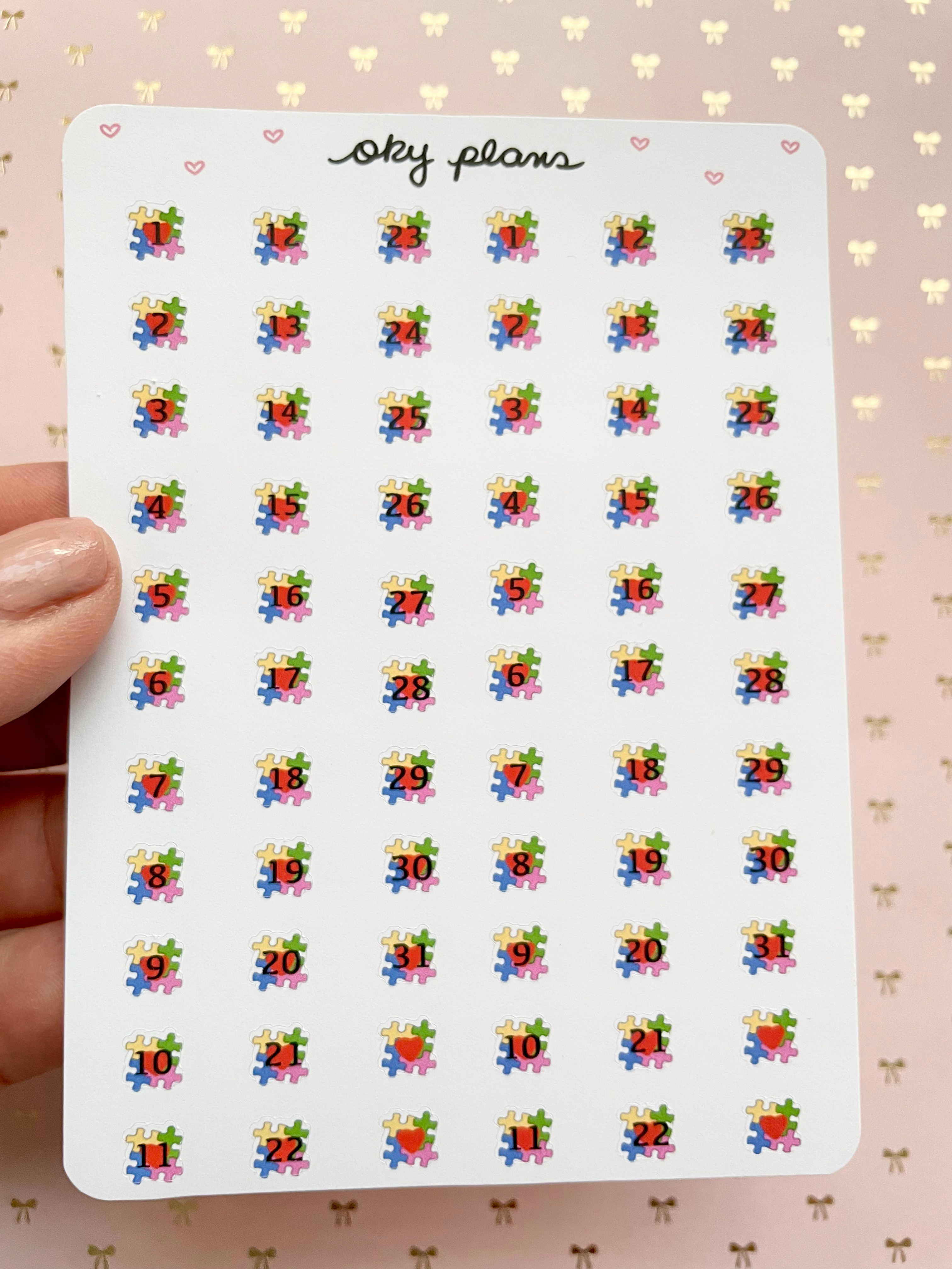 Autism date cover stickers