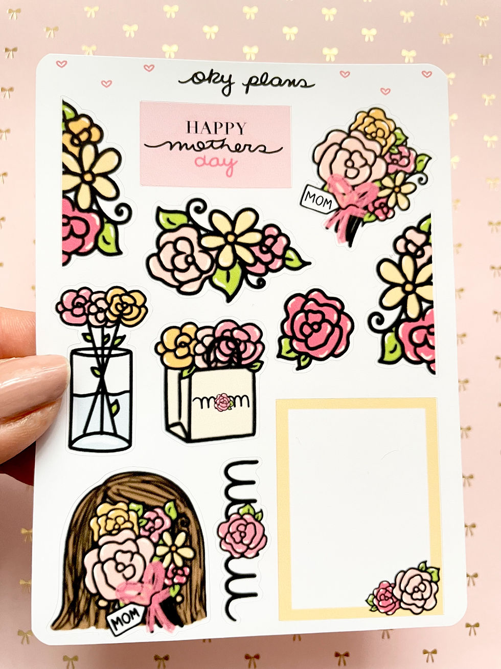 Mom florals deco stickers