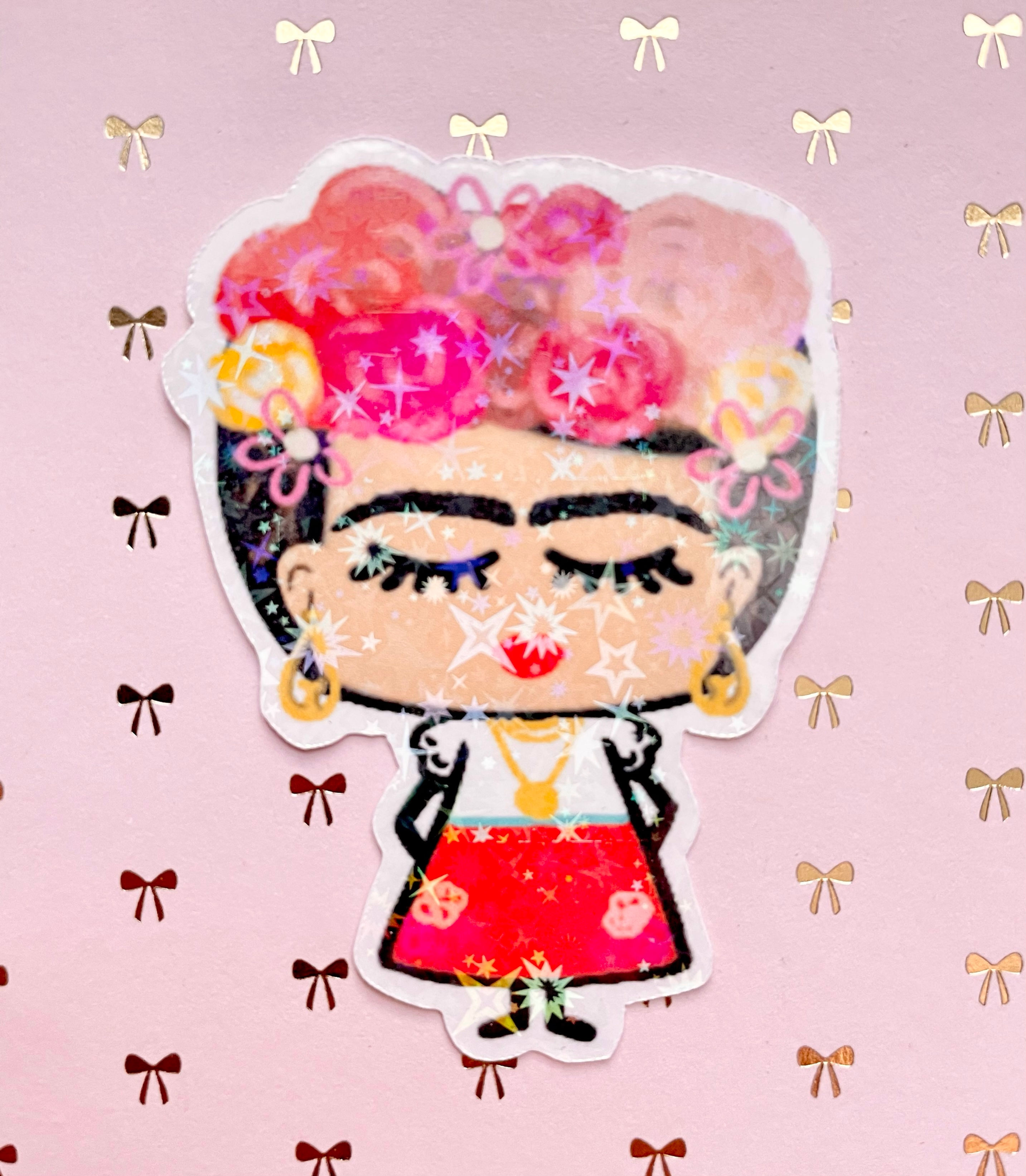 Little Frida holographic sticker