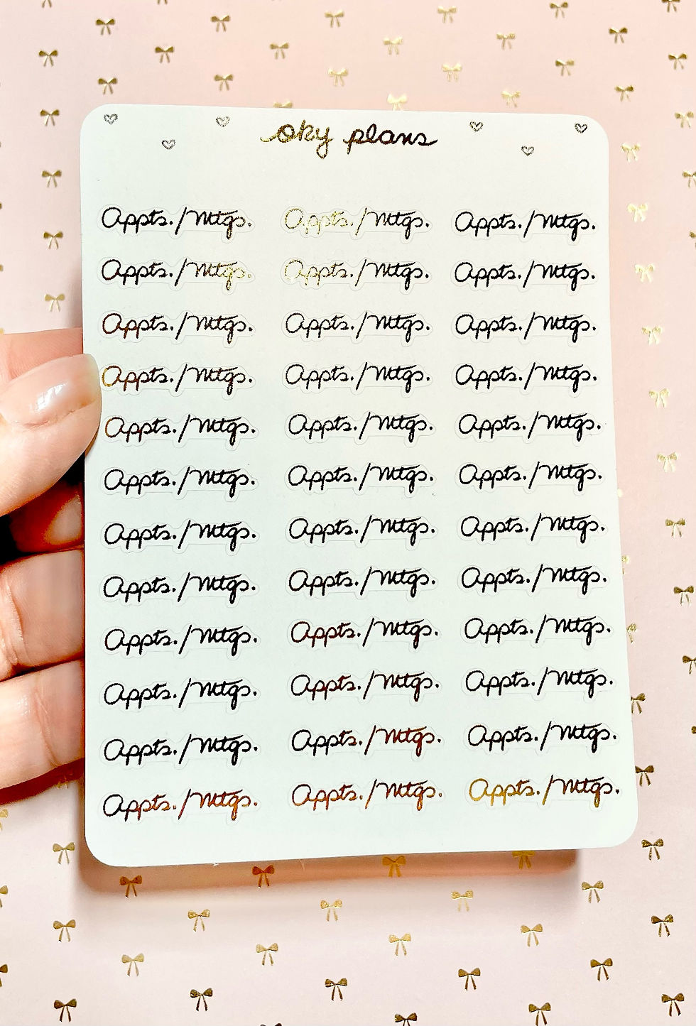 Appointment meetings word stickers