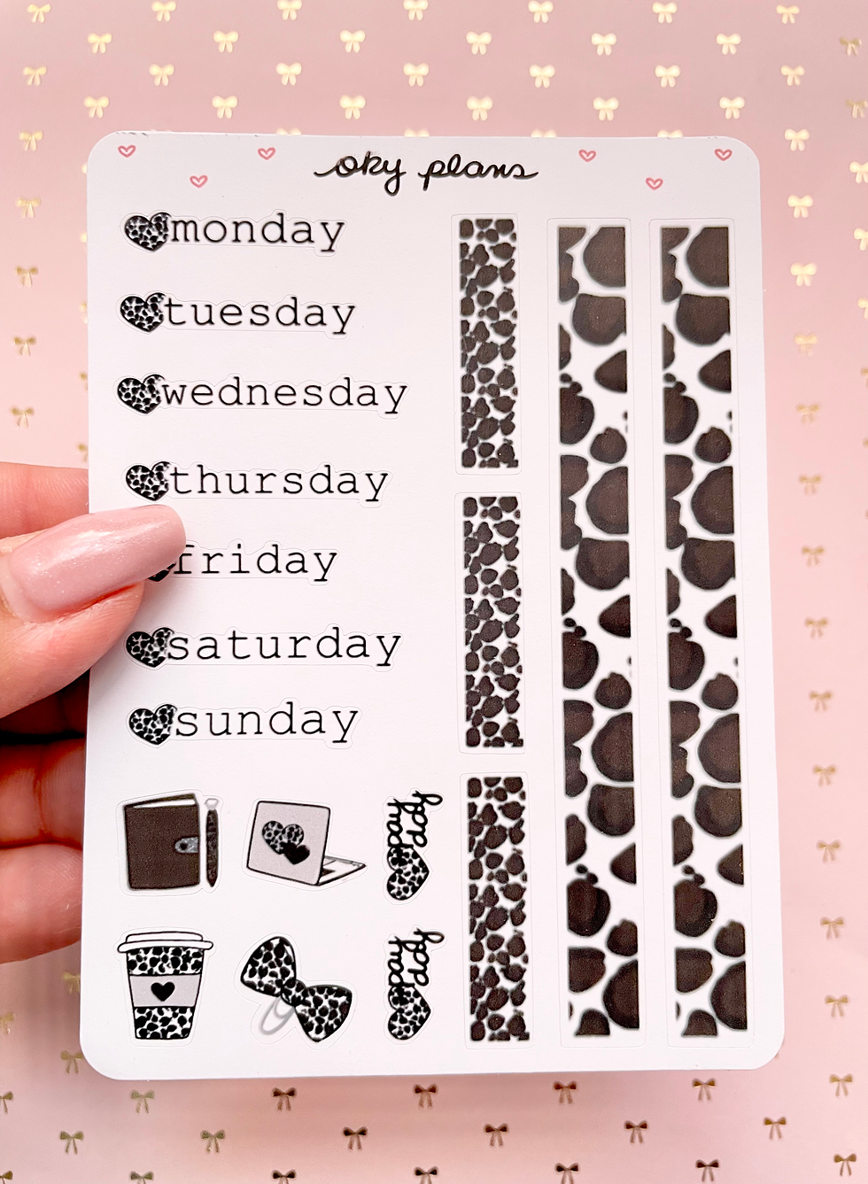 Black leopard weekly stickers
