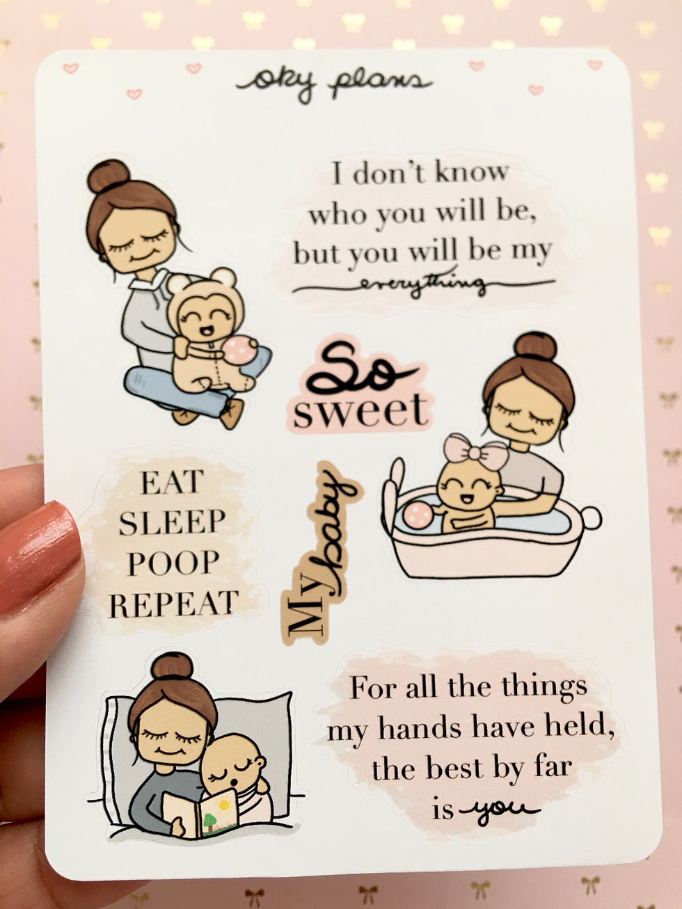 Thumbnail: Mommy and baby girl  stickers