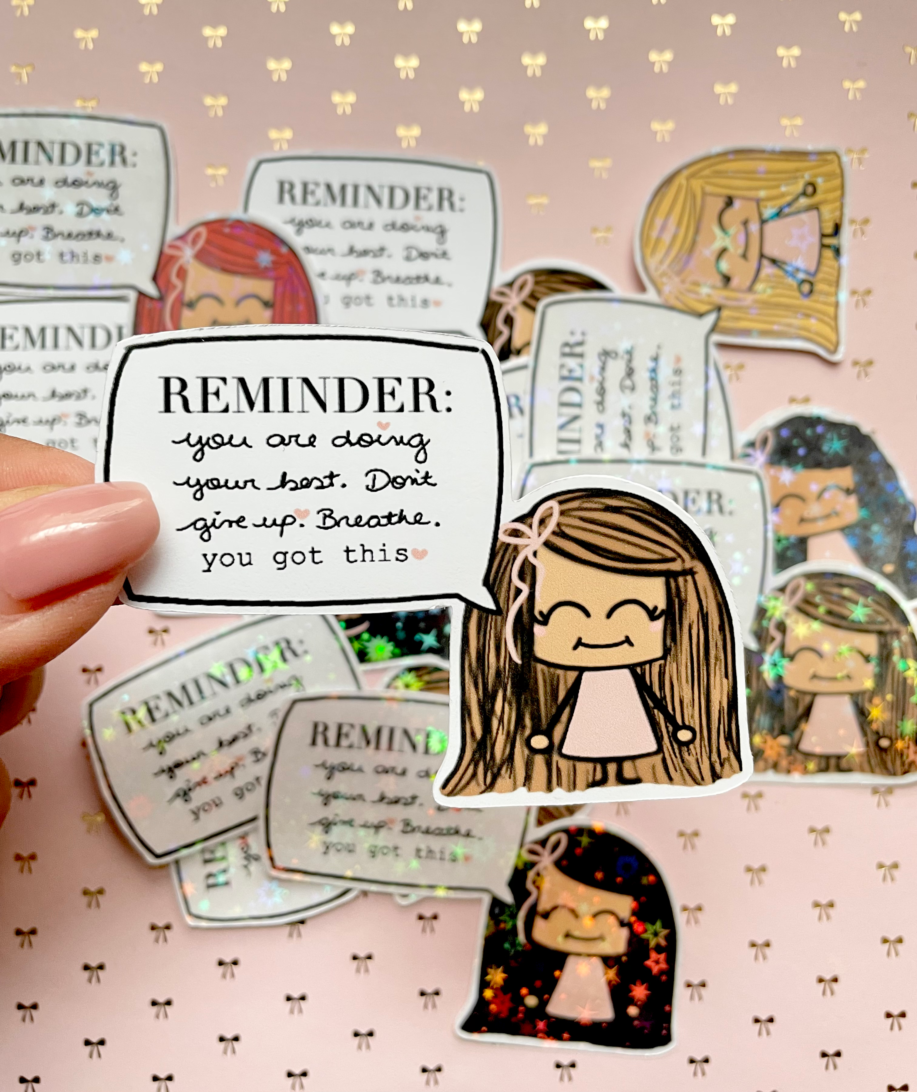 Reminder holographic sticker