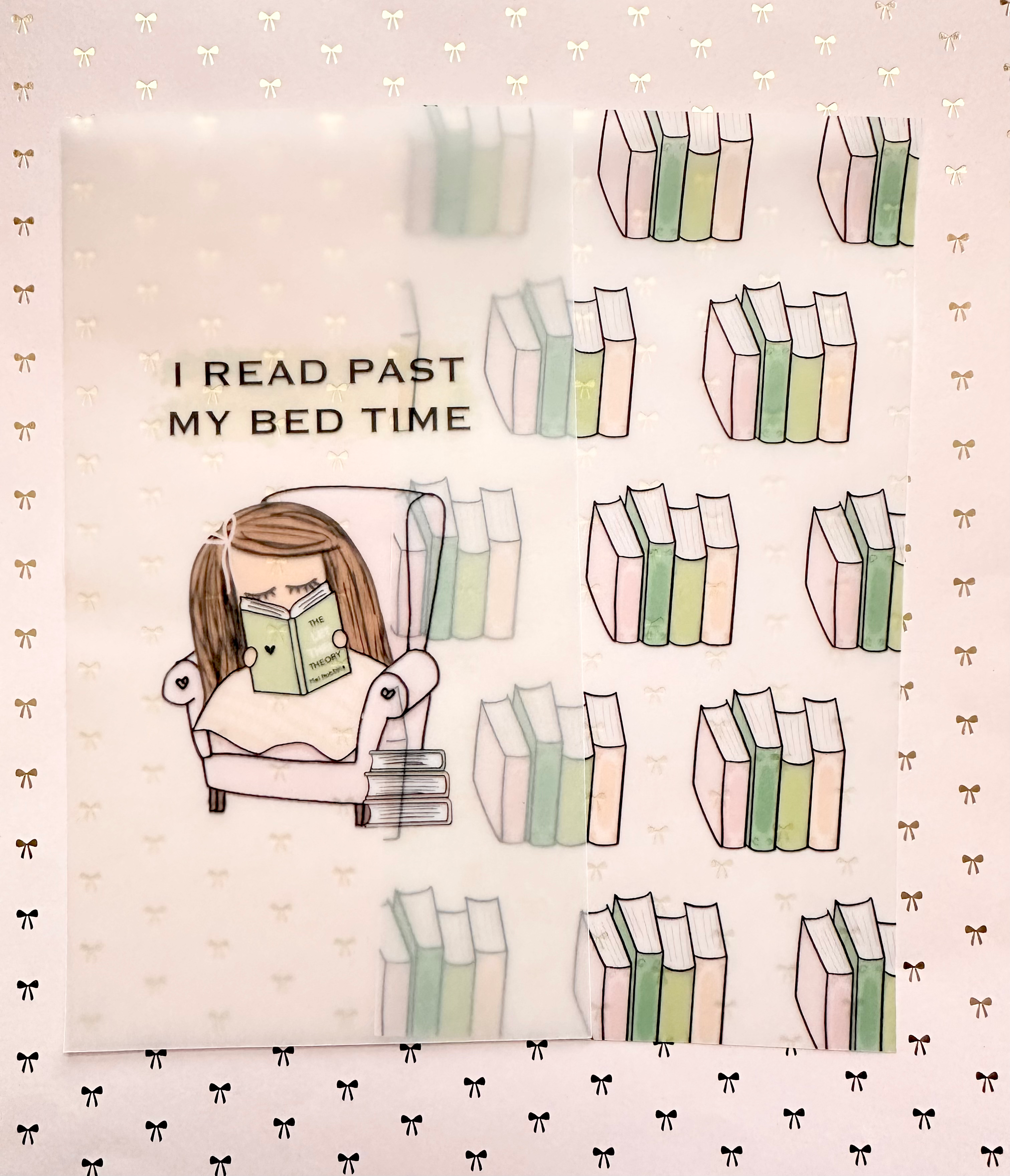 Bookaholic vellum insert