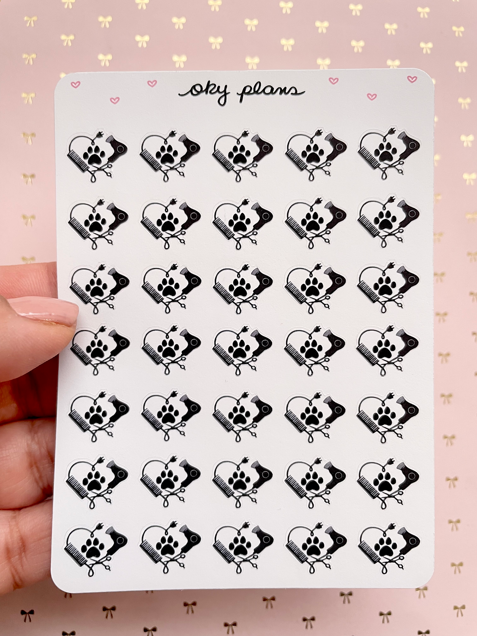 Pet grooming icon stickers