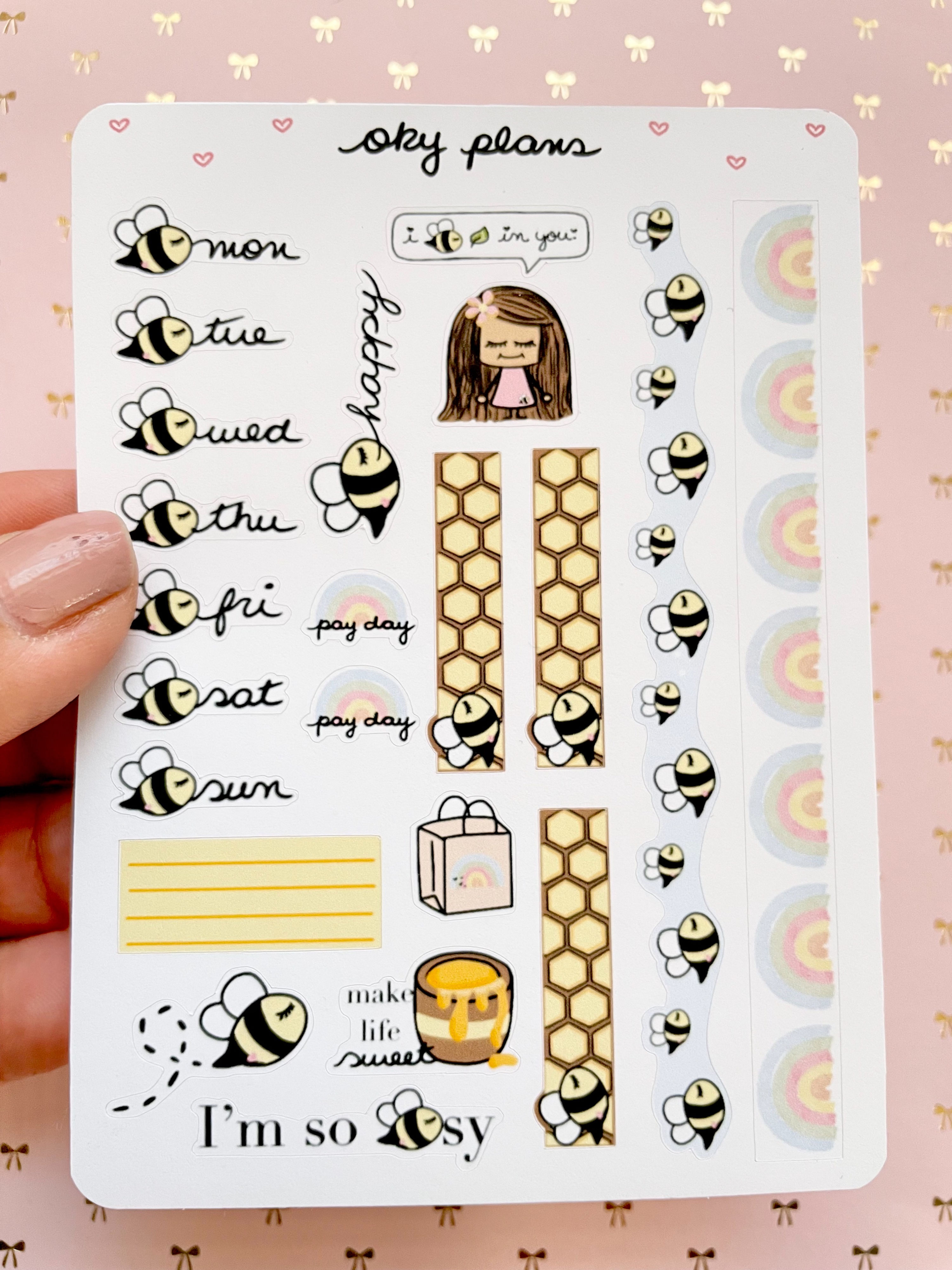 Bee-you weekly stickers