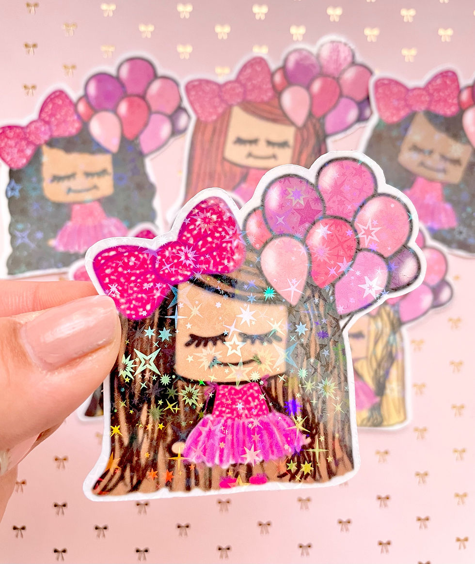 Birthday sparkle holographic sticker