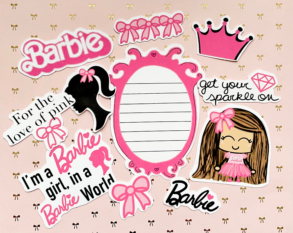 Barbie theme sticker pack