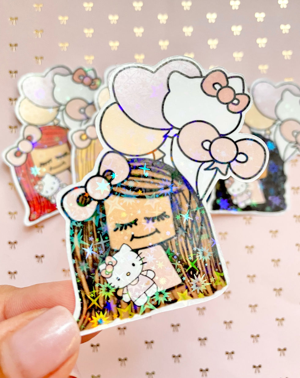 HK birthday holographic sticker