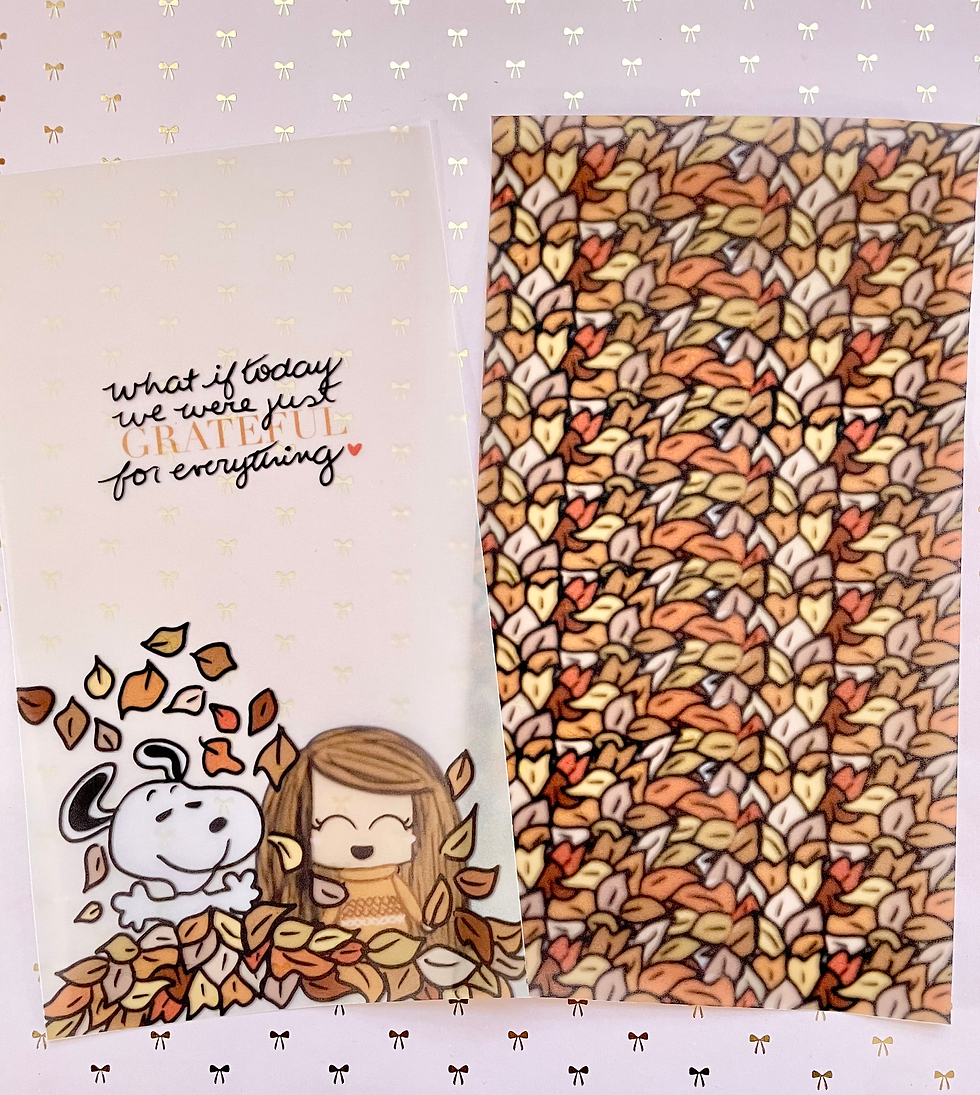 Snoopy Fall vellum insert