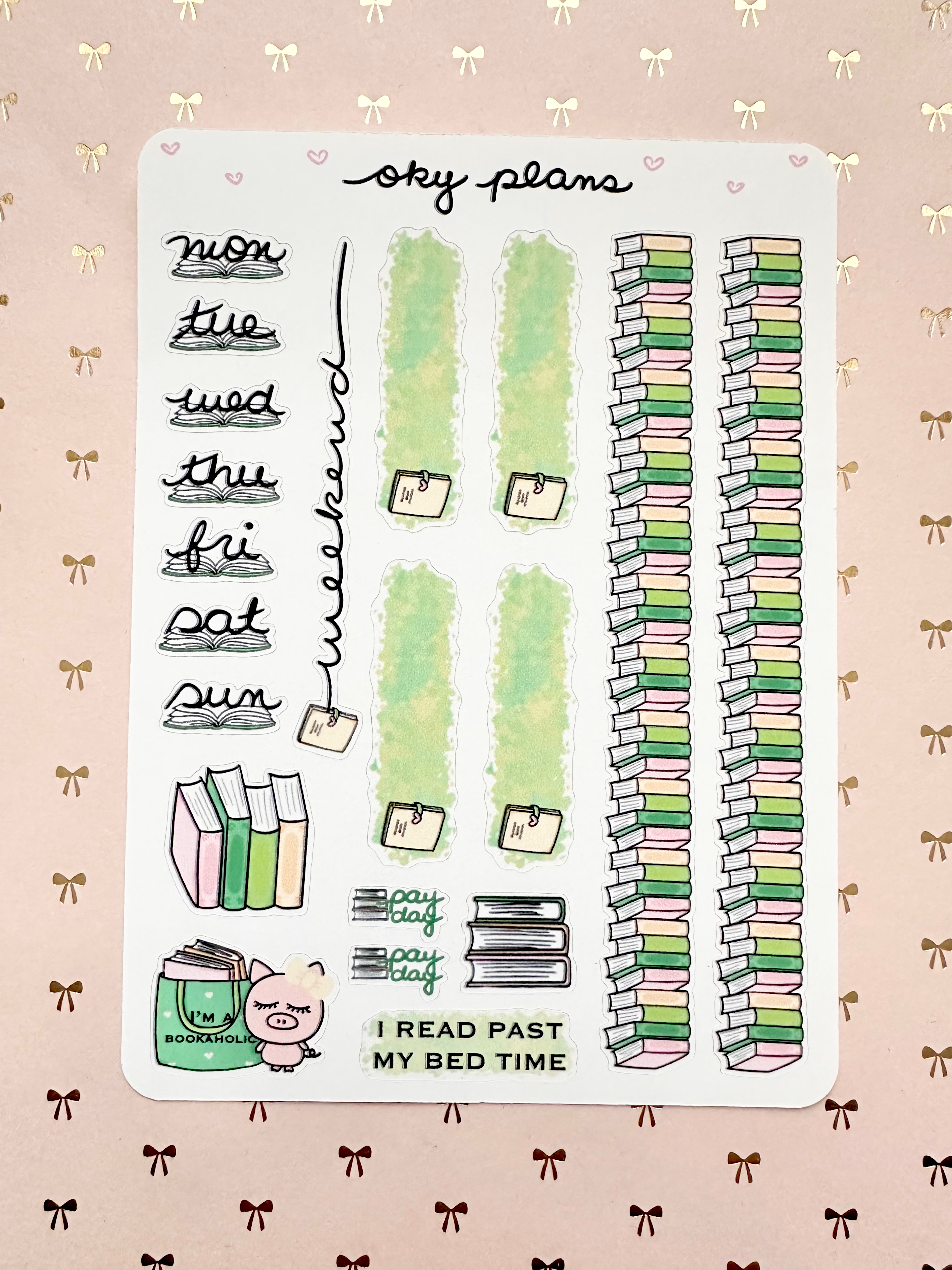 Bookaholic weekly stickers