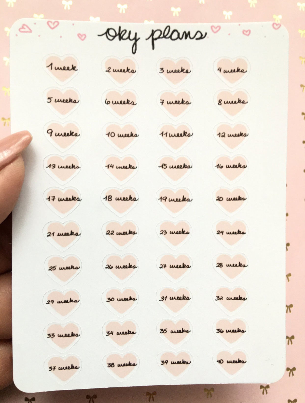 Pregnancy week stickers