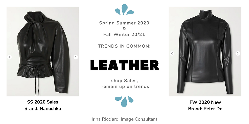leather fashion trend: spring summer 20 and fall winter 21