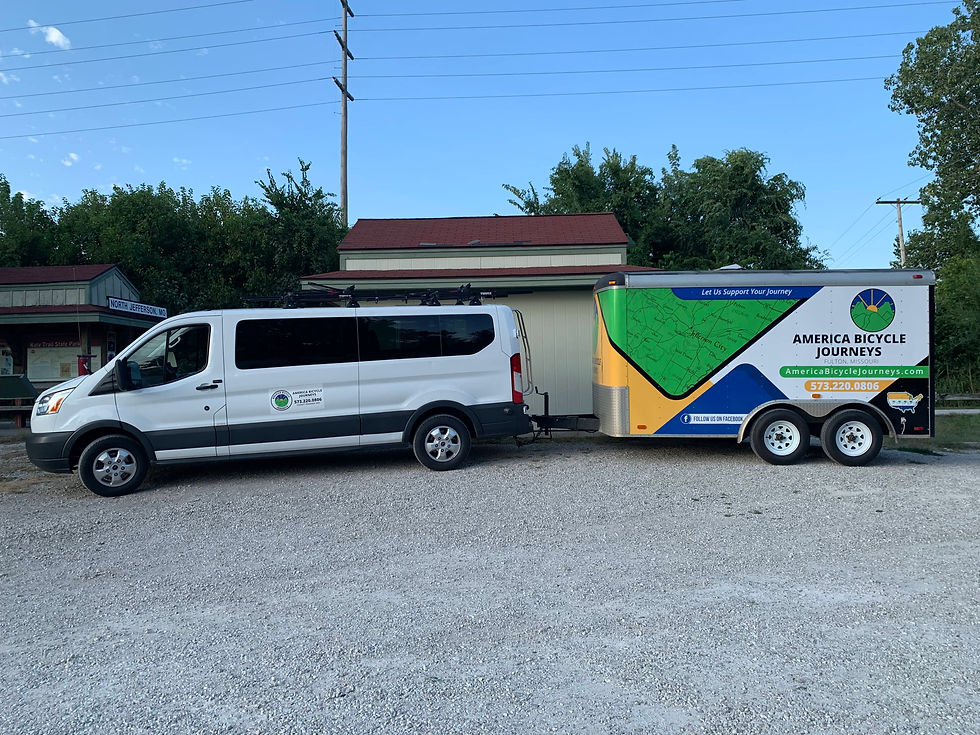 America Bicycle Journeys van and trailer