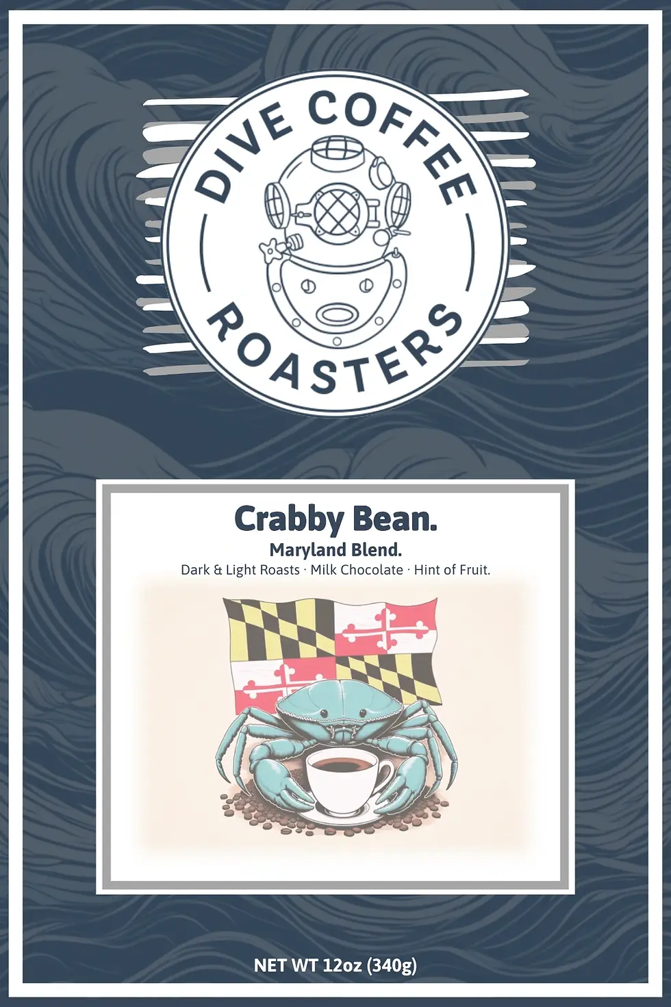 Crabby Bean Coffee Label