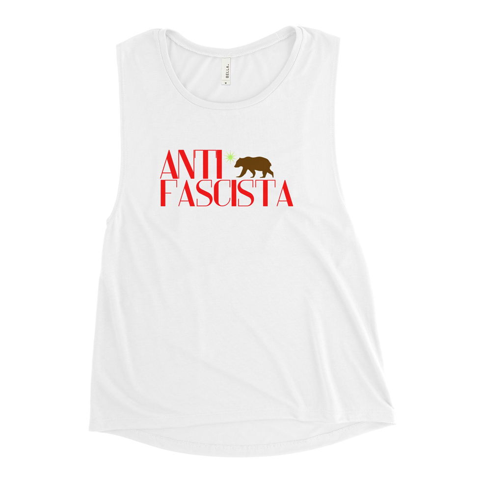 Thumbnail: ANTIFASCISTA CA BEAR -- Ladies’ Muscle Tank