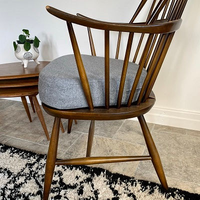 Thumbnail: Ercol Chairmakers Chair Base Cushion - Amatheon - Wolf Grey