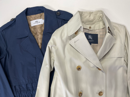 【古着買取実績】季節外れでも高価買取!コーチのレインコート&バーバリーロンドンのトレンチコートをお買い取りしました|川崎市多摩区・買取専門店エンクル稲田堤駅前店