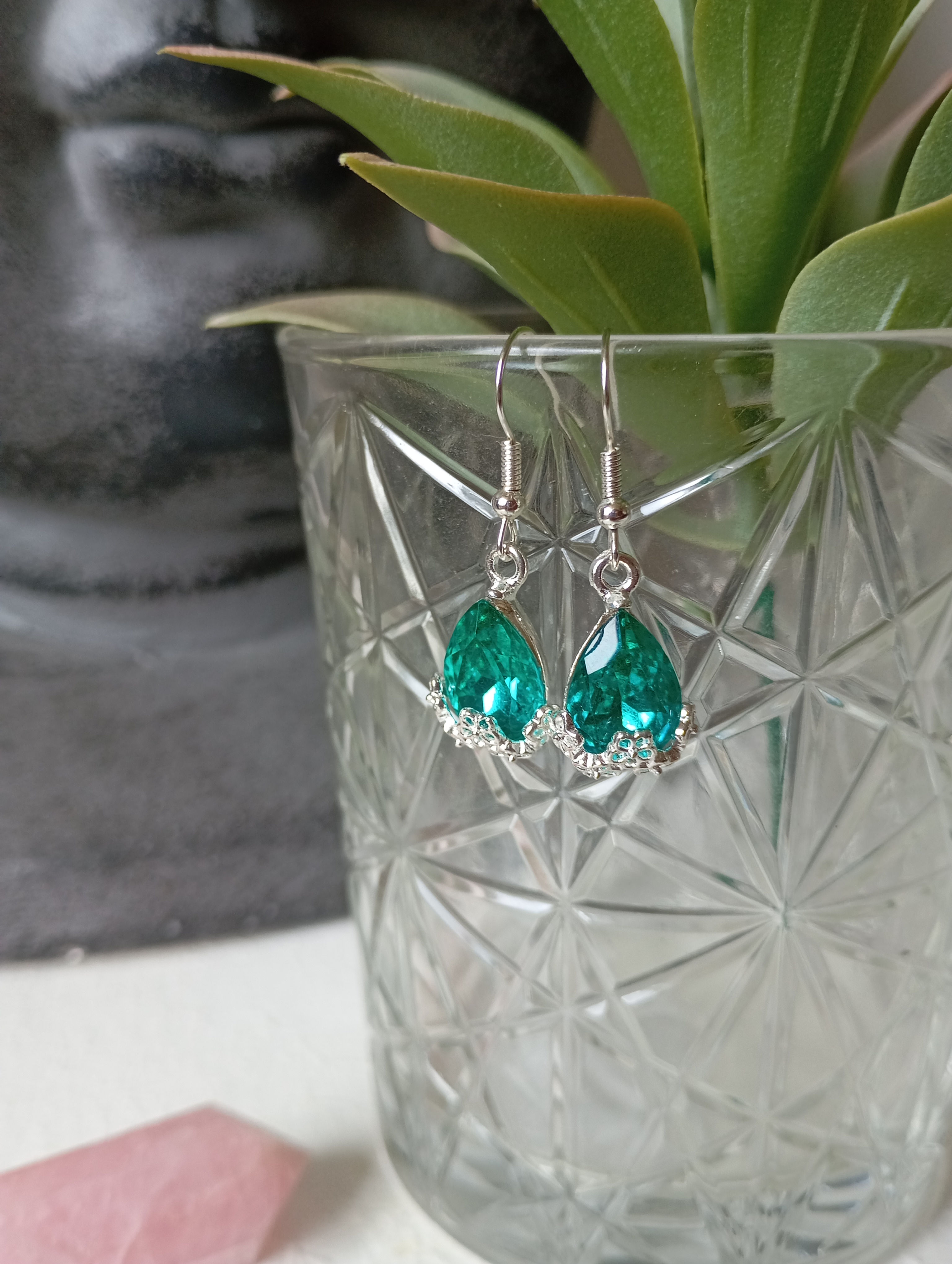 Boucles d'oreilles vertes