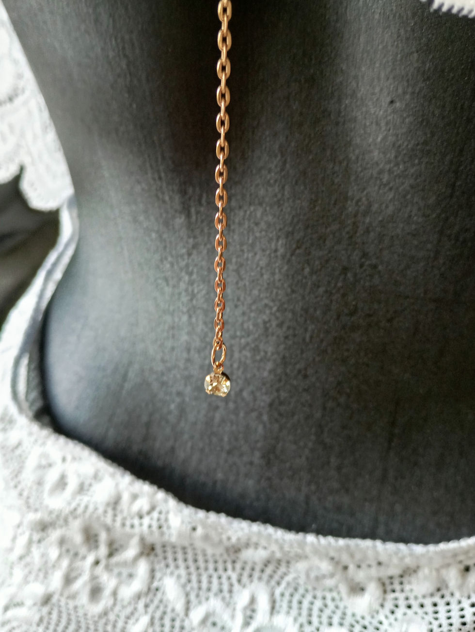 Miniature : Collier dos tri-strass 
