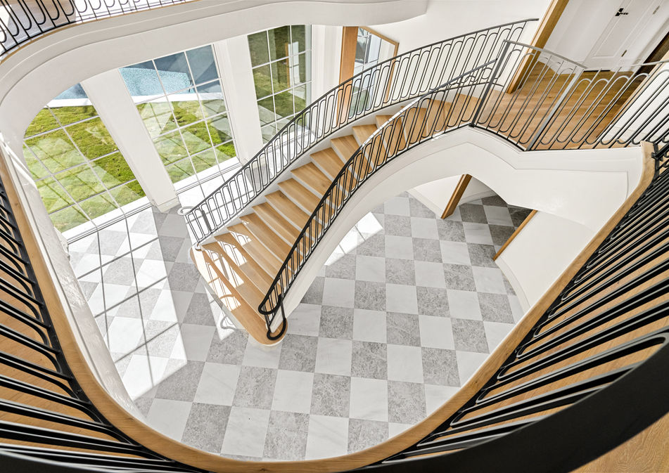 Foyer in Houston River Oaks area luxury home by Fifty Seventh & 7th Luxury Homes