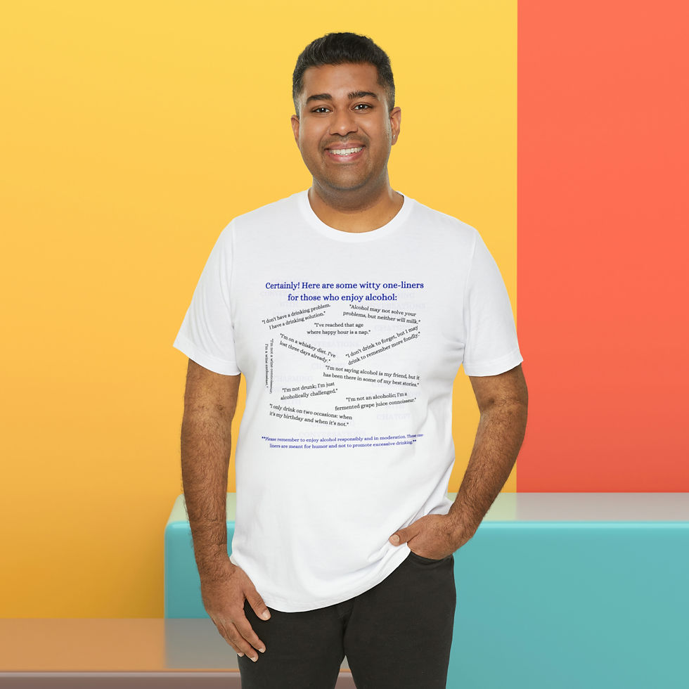 Thumbnail: Charming Conversations Unisex T-Shirt for Alcohol Enthusiasts