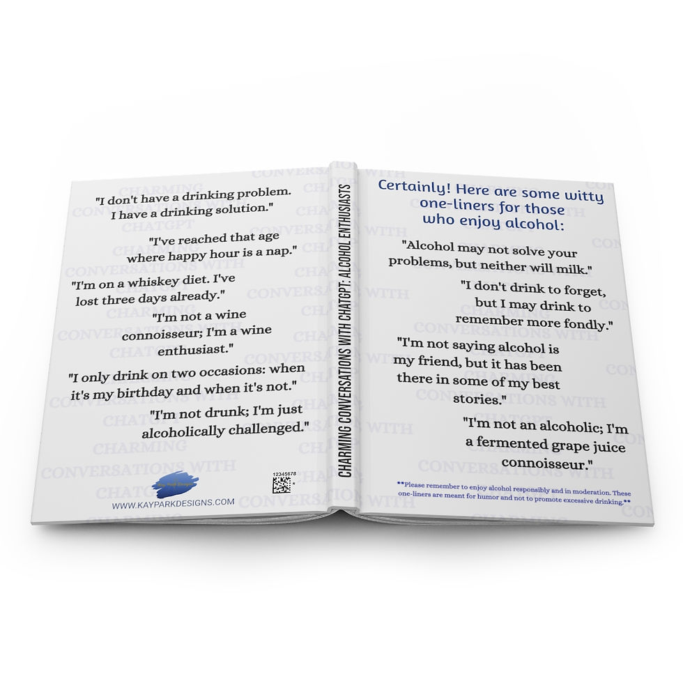 Thumbnail: Charming Conversations Journal for Alcohol Enthusiasts: Sip, Write, & Chuckle!