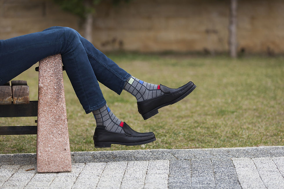 Thumbnail: Men's Fashionable Blocks Socks