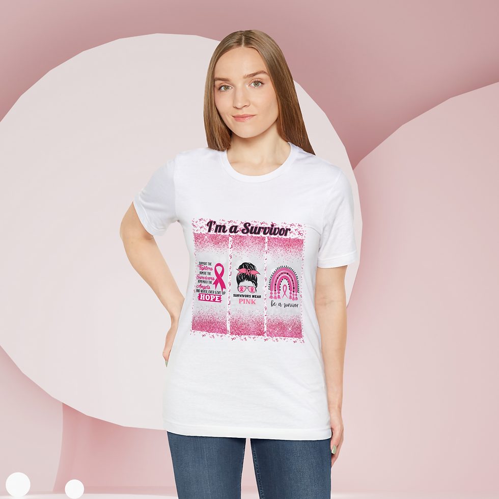 Thumbnail: Unisex Jersey Tee Breast Cancer Awareness ~ 4 Designs