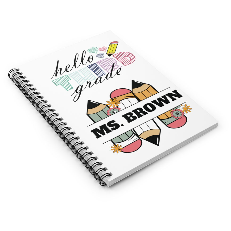 Thumbnail: Hello Third Grade Personalized Spiral Notebook
