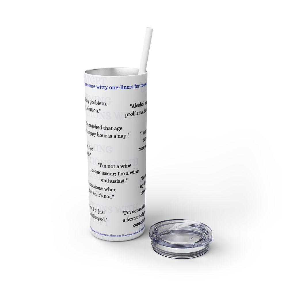 Thumbnail: Charming Conversations with ChatGPT Skinny Tumbler: Sip & Smile on the Go!