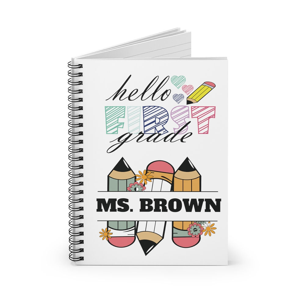 Thumbnail: Hello First Grade Personalized Spiral Notebook