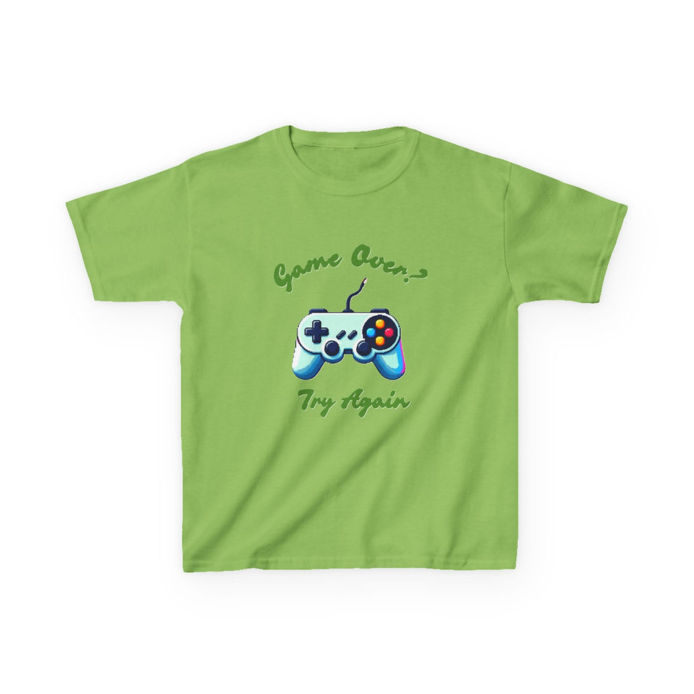 Thumbnail: Lime coloured Tee=shirt with a controller printed in-front.
