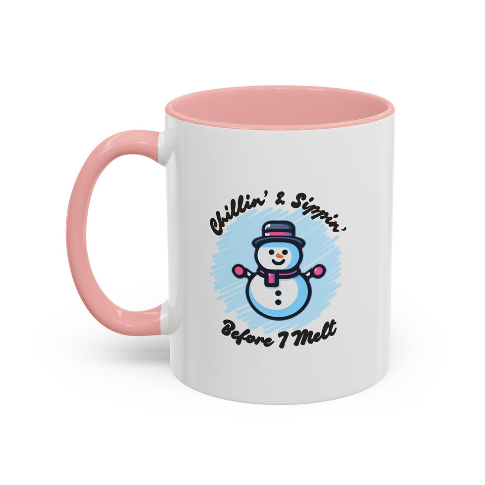 Thumbnail: Snowman Coffee Mug with an inscription ''Chillin' and Sippin'''