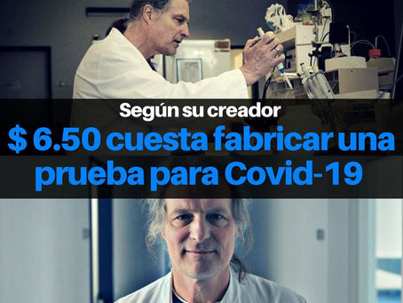 🔵#ATENCIÓN Creador de pruebas para Covid-19 crítica el precio de venta.