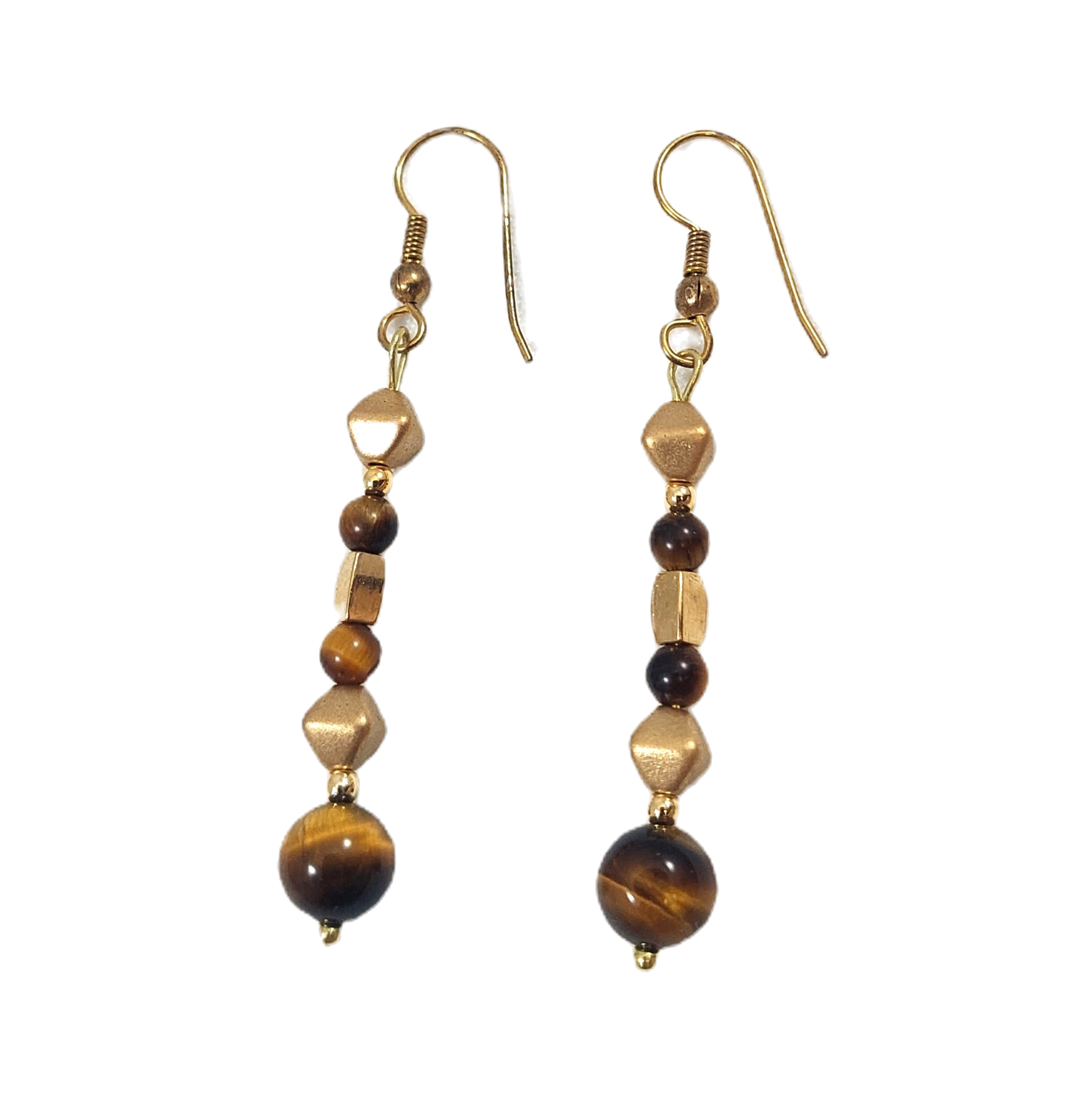 Tiger Eye Earrings full view