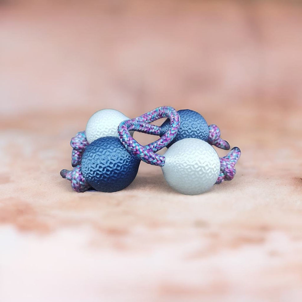 Thumbnail: Asalato Dual Line - Something's Unforged - White and Titanium Blue