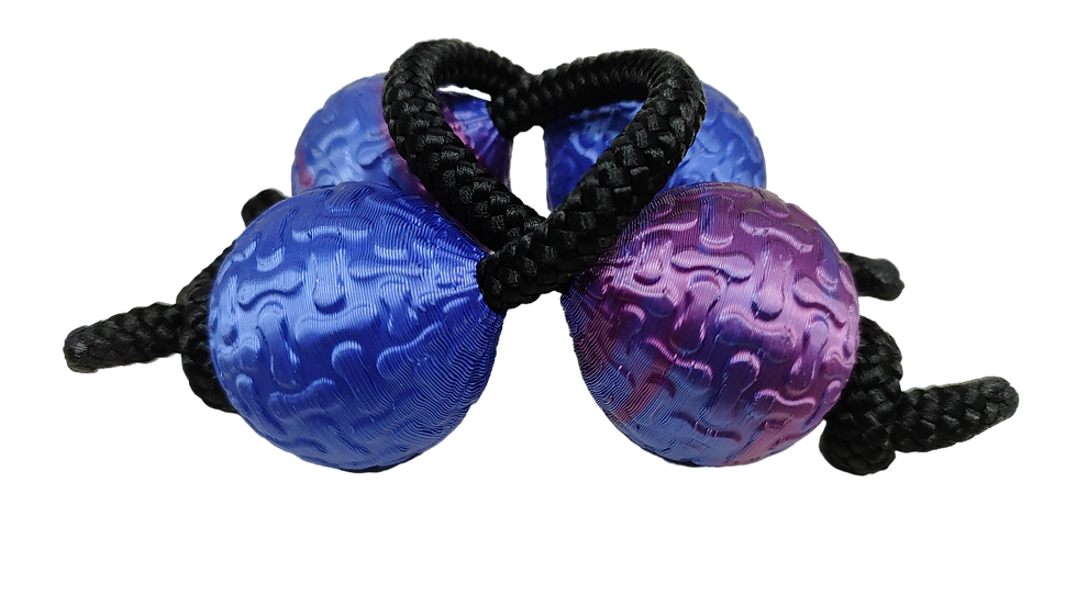 Asalato Line Duo Colors - DogBone - Sapphire Blue and Amethyst Gradient