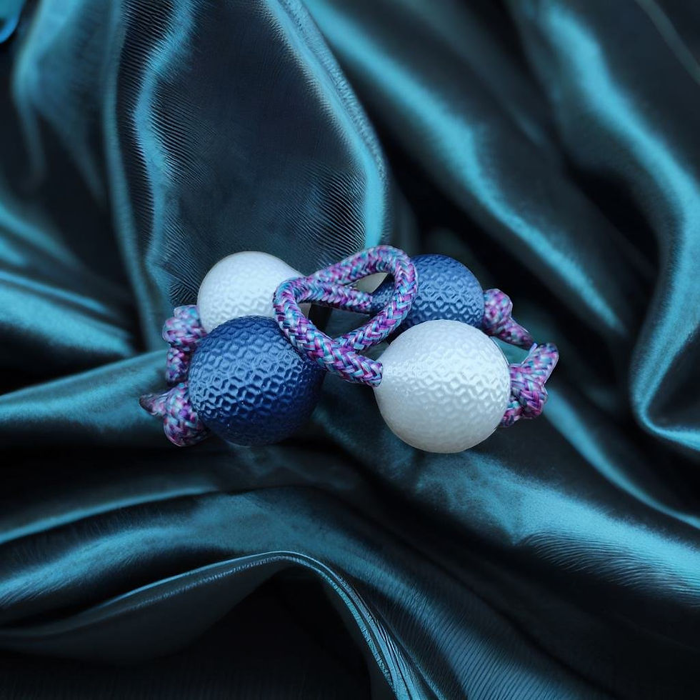 Thumbnail: Asalato Dual Line - Something's Unforged - White and Titanium Blue